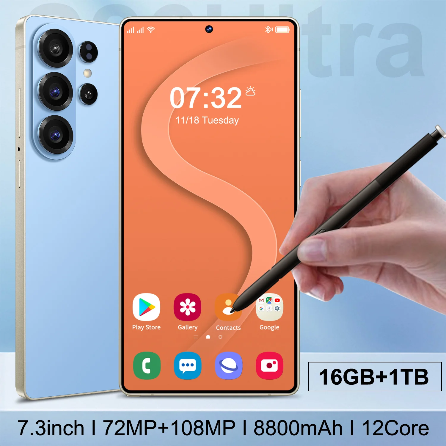 Customer Choice S26 Ultra 5G Smartphone 16GB+1TB Storage Camera Unlocked Android Mobile Phone with Face ID Fingerprint Dual SIM - Image 2