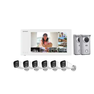 Home Villa Gate in Wall 2 Way Talking Wired Doorbell Camera Intercom System Steel Doorbell Button 4 Wire Video Door Phones Pack of 2