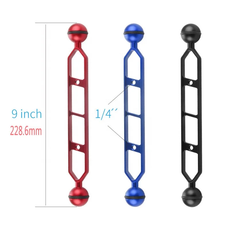 Takenoken Camera Photography Swimming Diving Aluminum Alloy Extension Rod Dual Balls Arm for Gopro Underwater Torch Video Light - Image 4