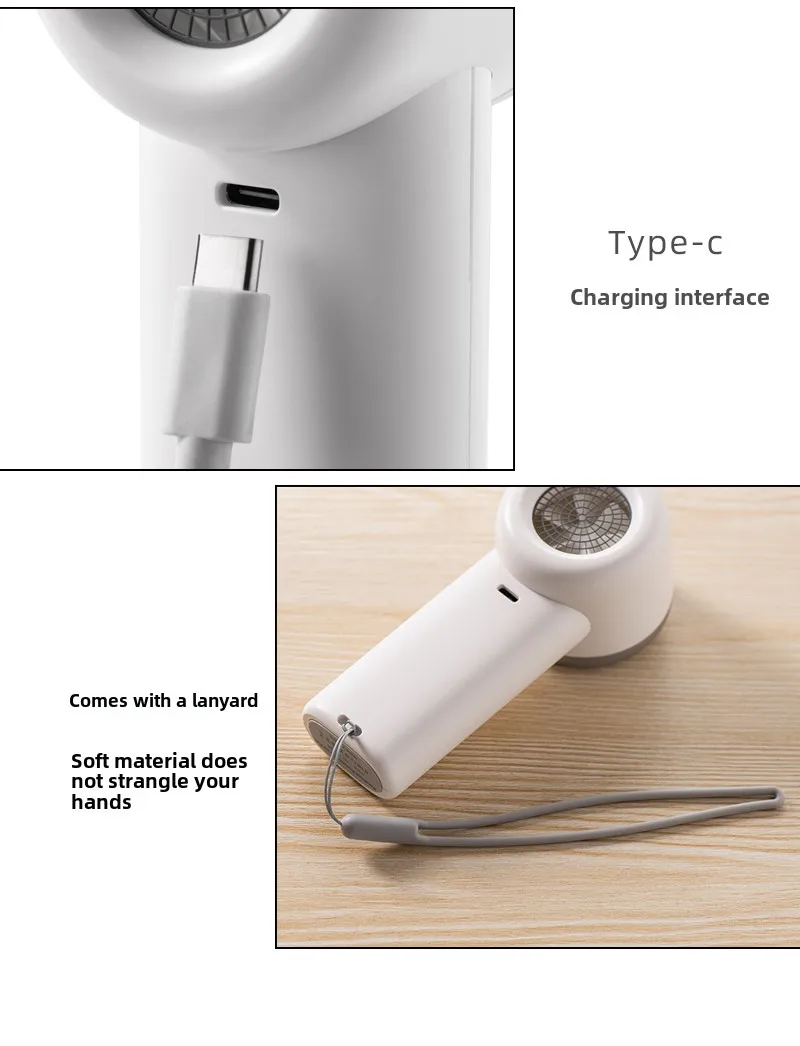 N603Portable High Speed Strong Wind Turbo Cooling Mini Rechargeable Handheld Digital Display Wearable Bladeless Fan Pack of 3 - Image 4