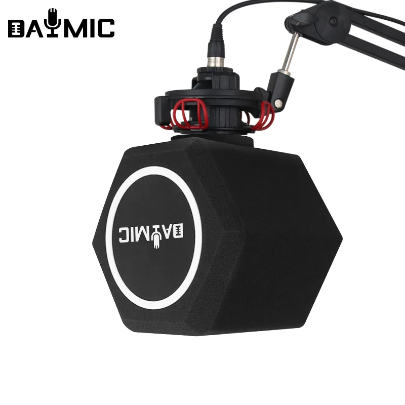 Acoustic Studio Recording Microphone Windproof Cover Sound-Absorbing Sponge Noise Cancellation Reflection Accessories Parts - Image 4