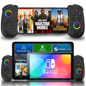 D8 Mobile Game Stretchable Controller With Turbo/6-axis Gyro/Vibration Gamepad Bluetooth-Compatible5.2 for IOS PS3 PS4 Switch PC Pack of 10