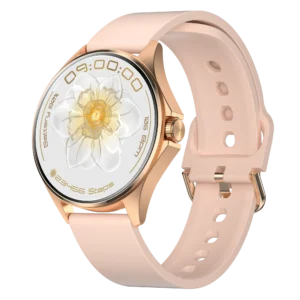 Fashion IP68 Waterproof Female SmartWatch AM12 200mAh Battery Rose Gold Women's Health Monitoring BT Call Women Smartwatch