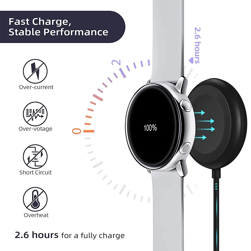 Wireless Watch Charger for Samsung Galaxy Watch 5 Pro 5 4 3 Active 2 1Gear Sport S3 Portable Charging Dock Station - Image 3