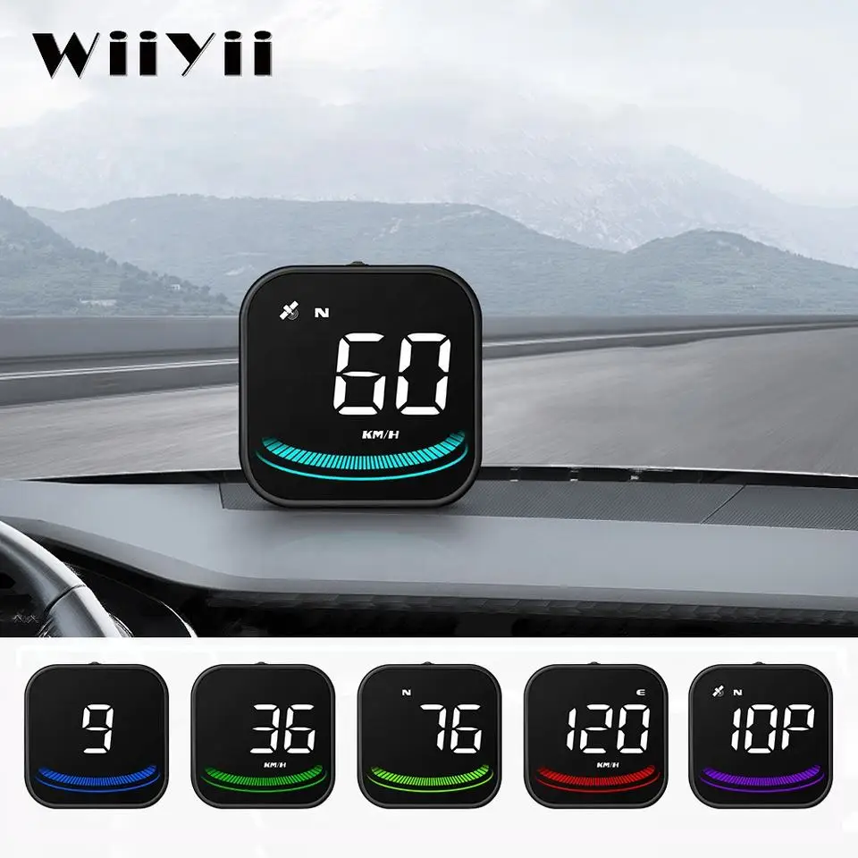 New Generation Windshield HUD Auto Car GPS Speedometer with KMH MPH Display Overspeed Alarms & Clock Function - Image 2