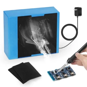 Welding Smoke Absorber with Carbon Filter Sponge Solder Fume Absorber Remover Fume Extractor Anti-Smoke Absorber DIY Work Fan