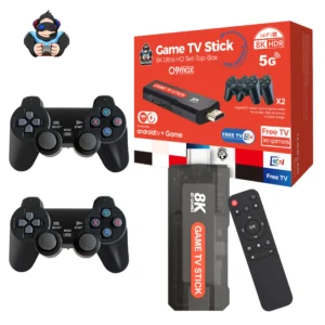 Q9MAX New 4K HD Retro Video Game Stick Classic H313 Cpu 1gb ram 8gb Rom Smart TV Console Android 14 Fast Game Box