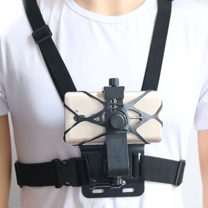 New Chest Strap Mount Phone Clip Bracket for Climbing/skiing/biking 360Degree Rotated for iPhone Huawei Samsung Go/pro Accessory