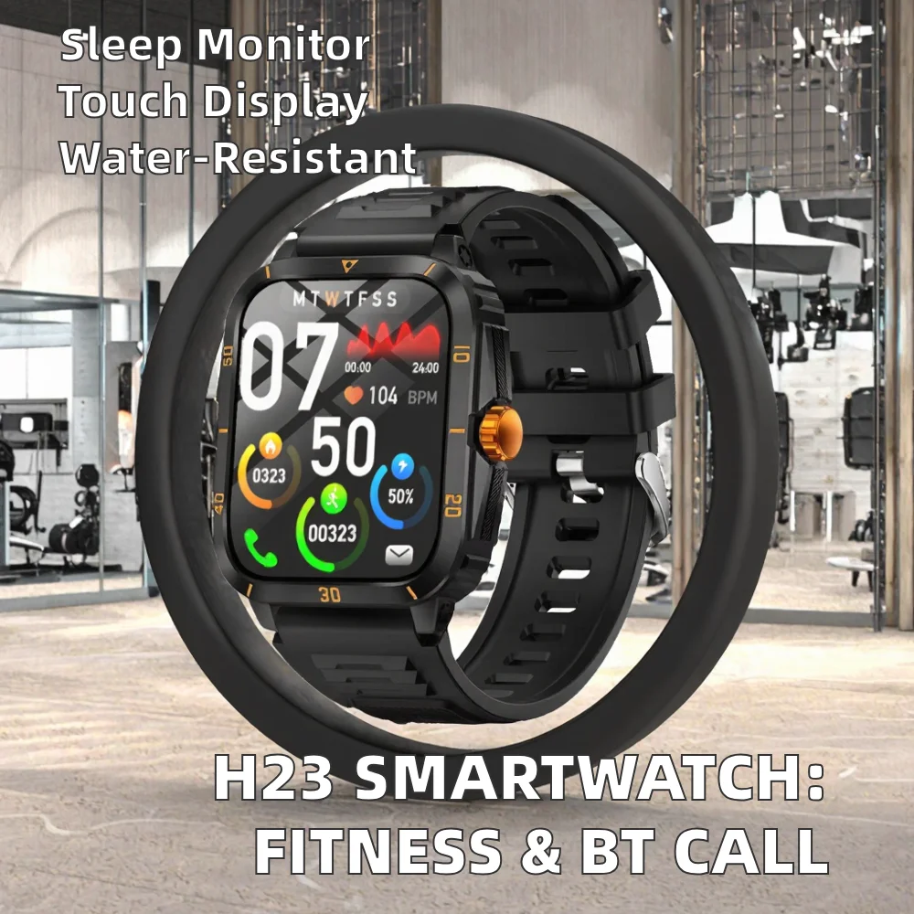 New Design H23 BT Smartwatch for Men Cheap Fitness Tracker Sport Modes Sleep Tracker Compatible Android IOS Reloj Inteligente - Image 2