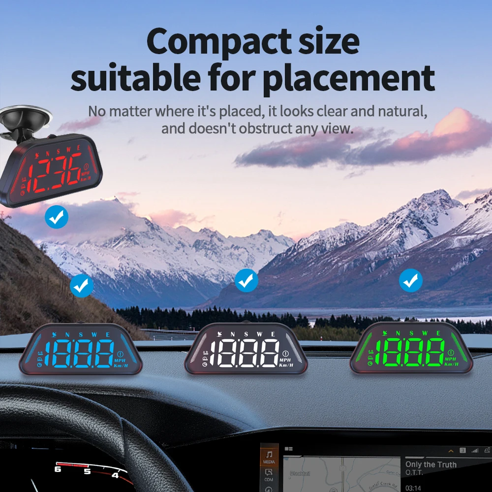 Hud G23 USB Plug and Play Light Compress Auto Meter Head up Displays Auto Electronics GPS Speedometer Car Accessories - Image 3