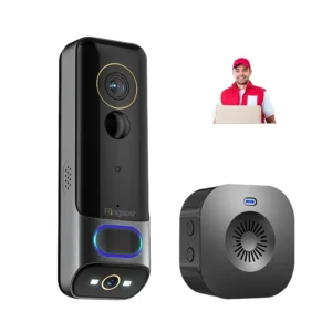 Wholesale 2K Smart Wi-Fi Video Doorbell Audio Indoor Chime Dingdong Battery Power Wireless Security Camera for Tuya Application