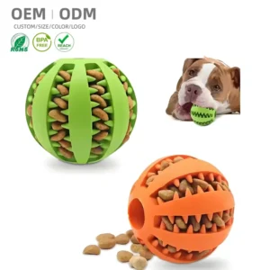 Wholesale Interactive Tooth Cleaning Dog Toy Balls Customizable Non-Toxic Natural Rubber Pet Chew Toys Eco-Friendly Plush Pack of 20
