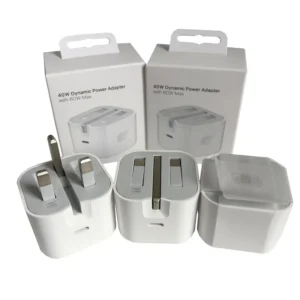 EU US UK Plug for IPhone17 Charger 40W Dynamic Power Adapter for iPhone Charger 40W USB-C Adapter for iPhone PD 3.0 Fast Charger Pack of 50