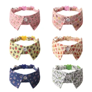 Pet Supplies with Metal Accessories: Pet Collars, Collar Accessories, cat Collars, Colored Clasps, cat Collars Pack of 2