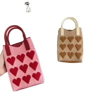 Teacher Student Gifts Love Heart Mobile Phone Bag Women's Korean Version Versatile One Shoulder Slant Cross Bag Wallet Small Pack of 10