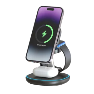 Multifunction 15W 3 in 1 Portable Wireless Charging Station Fast Magnetic Charger for Phones/watch/earphones