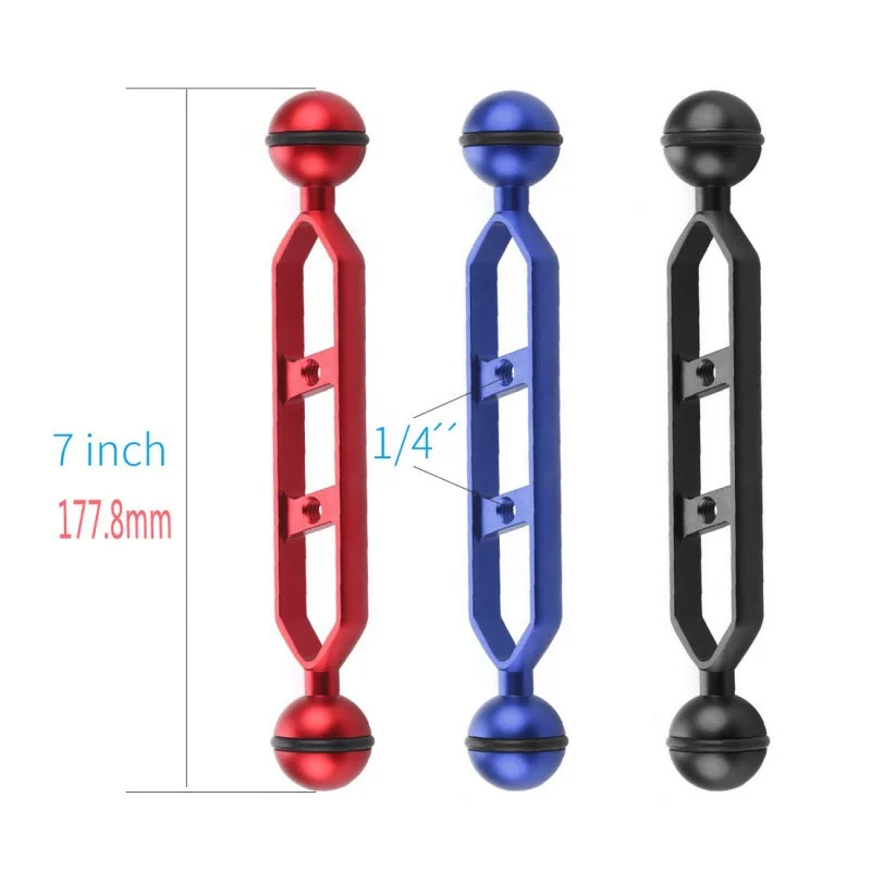 Takenoken Camera Photography Swimming Diving Aluminum Alloy Extension Rod Dual Balls Arm for Gopro Underwater Torch Video Light - Image 3
