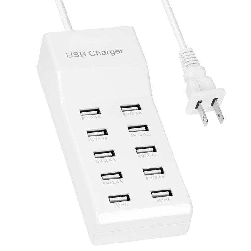 10 Port USB Charger Station 50W 10 Port Desktop USB Multi Charger USB Charging Station for Smart Phone - Image 3