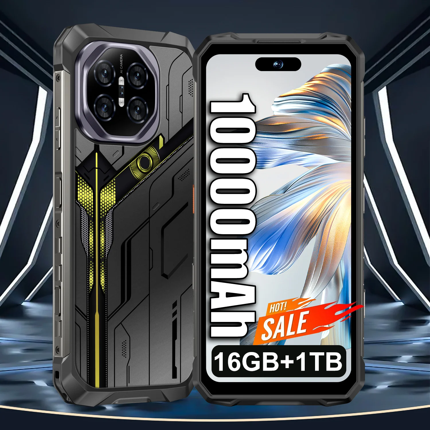 5G Dual SIM Rugged Smartphones Deca Core CPU 108MP Rear Camera Mobile Phone in French Spanish English Operating Languages NFC - Image 3