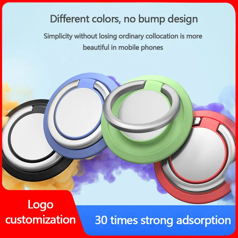 360-degree Rotating Ring Mobile Phone Stand Base, Magnetic Car Metal Handle, Mobile Phone Stand, Car Parts Stand - Image 2