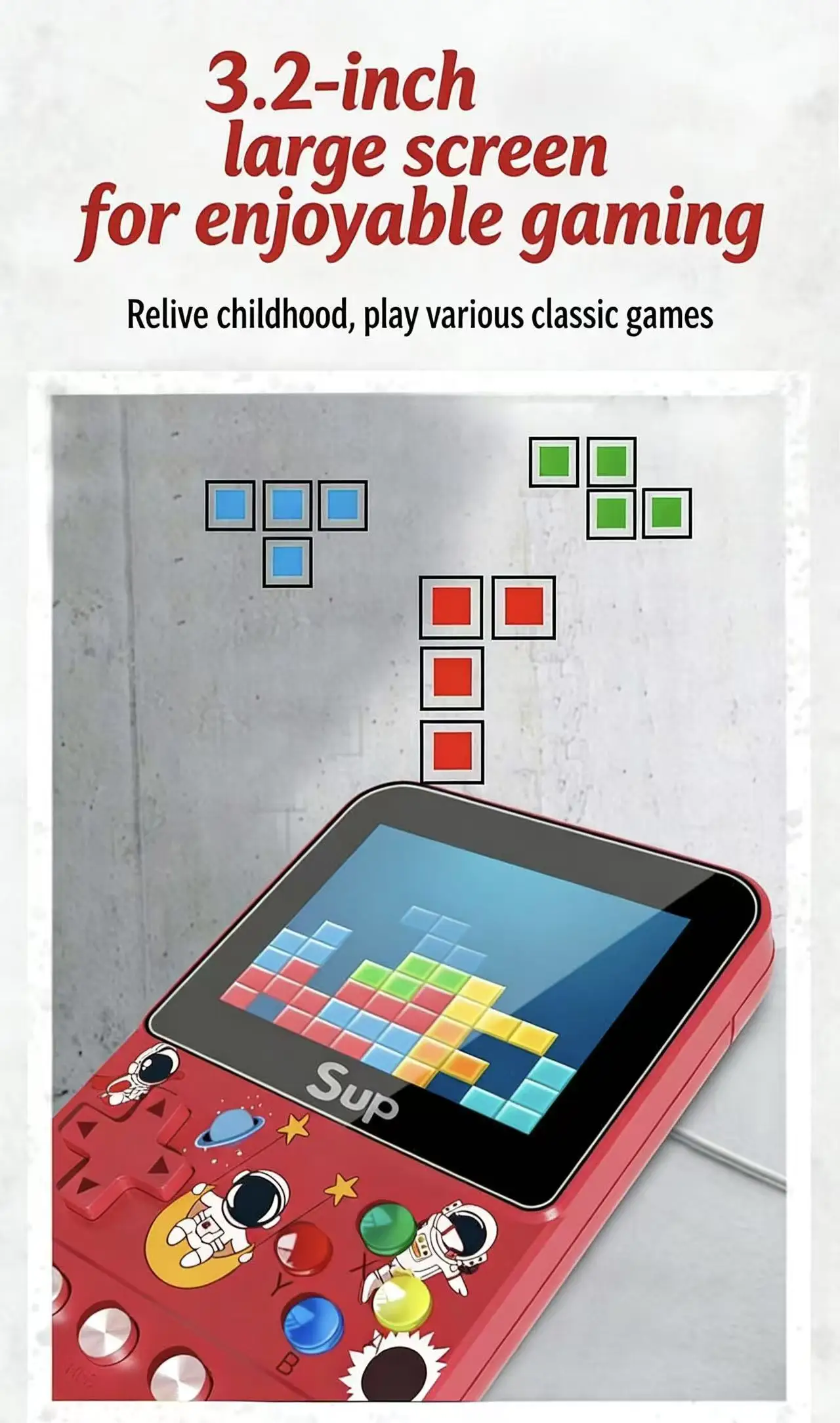 Factory Direct Sales of 3.2-inch Large Screen Retro Cute High-end Handheld Game Console Pack of 5 - Image 4