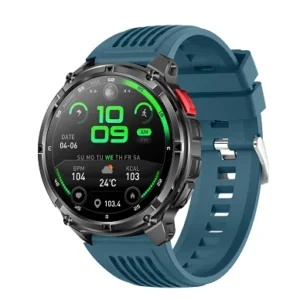 HT33 Adults Bluetooth Smart Watches 1.7" 360*360 IPS Display IP68 Waterproof Level Black Silver 1100mAh Sports Tracker