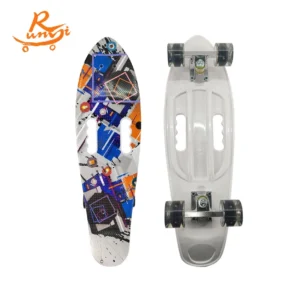 Plastic Cruiser Skateboard Custom Logo Plastic Skateboard Inmolding Adult Label Kick Scooters Pack of 2