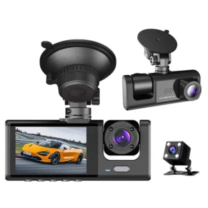 2025 Sale Car Dash Camera with Front and Back 1080P Video Recorder IPS Screen Three Lens Type