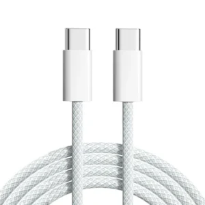 Durable 60W Dual USB C Nylon Woven Cable 1M Fast Charging Type C to Type C Cable 16 15 Pro Max Plus iPad for iPhone 17 Pack of 10