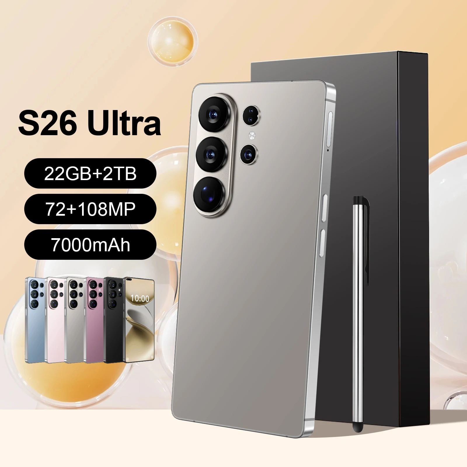 High Quality S26 Ultra 5G Smartphone 7.3 Inch 2K 16GB+1TB Android 15 Deca Core Global Version Dual SIM Mobile Phones - Image 3