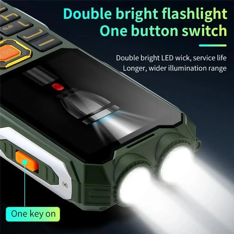 4G Network Q8 Cheap 4g Mobile Phone Large Battery Double Flashlight Dual SIM Big Button Cellphone for Elderly 2.4Inch HD Screen Pack of 5 - Image 3