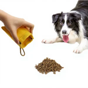 Quick Shipping Auto-Closing Dog Training Treat Bag Hand-Free Pet Feed Snack Reward Pocket for Outdoor Travel Promotional Pet Pack of 2