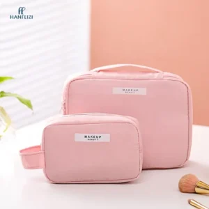 Fancy Portable Makeup Brush Cosmetic Storage Bag Organizer for Women Girls Waterproof Fabric Travel Toiletry Bags Pack of 50
