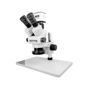 4K Imaging Trinocular Microscope Continuous Magnification LED Illumination 0.001MM Accuracy 5d Dioptric Adjustment for PCB