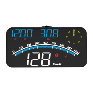 Digital Speedometer Tachometer GPS Car HUD with Widescreen LED Display MPH Overspeed Alarm (BLUE) Pack of 2
