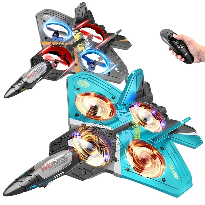 WGNRC V17 Epp Foam Remote Control Aircraft Car 360 Flip Rc Jet Fighter Toy Altitude Hold Speed Shift Gravity Sensing Rc Aircraft
