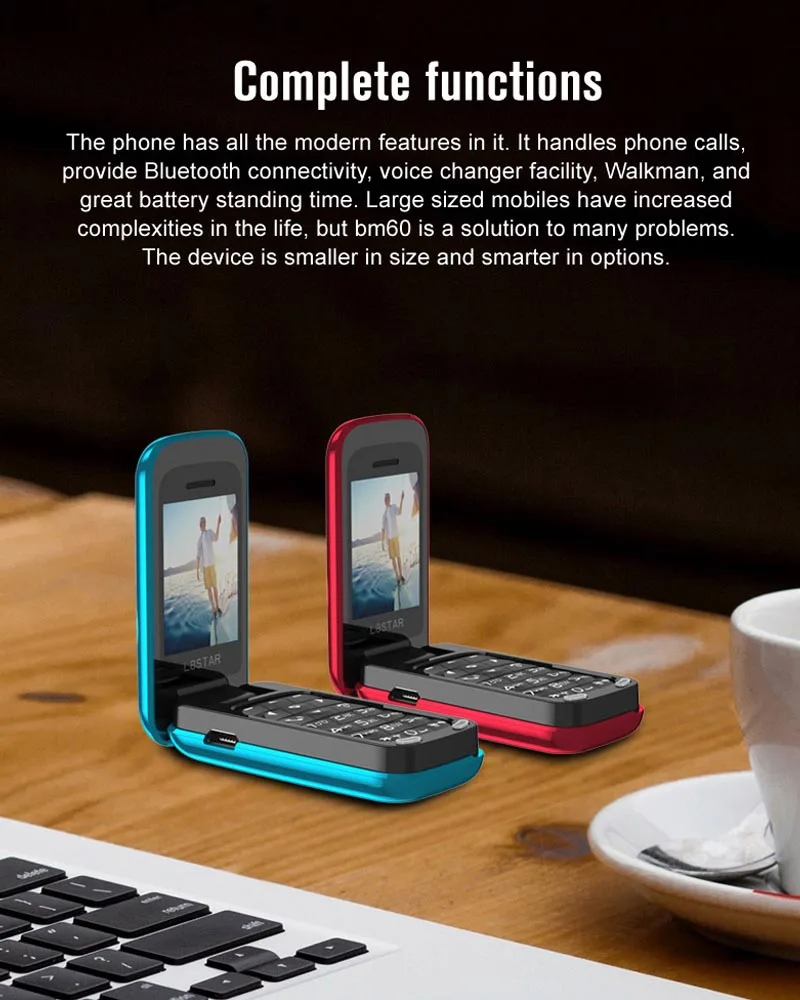 Drop Shipping 1.14 Inch Magic Voice Changer Telephone Portable L8star Bm60 FM Radio 2G Cellphone Magic Voice Flip Cellphone Pack of 10 - Image 4