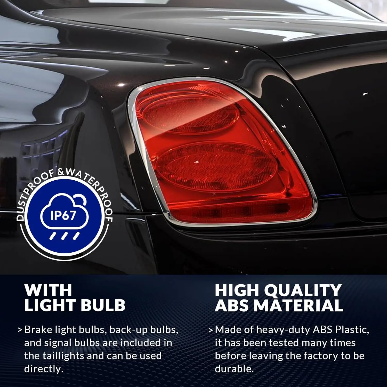 Rear Lamp Tail Light Assembly for Bentley Flying Spur 2005-2009 2010 2011 2012 2013 3W5945095F 3W5945096F Car Auto Parts - Image 3