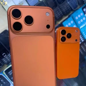 17Promax Mini Orange Smartphone 4" HD Display Android 15 128GB 48MP Camera 4G LTE Dual SIM OLED 120Hz Deca Core MTK Dimensity