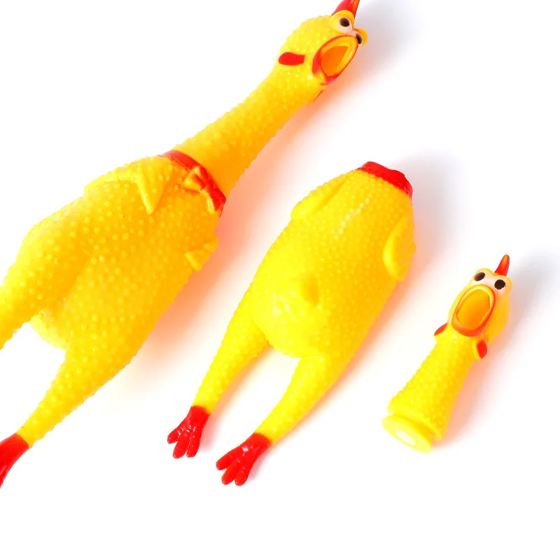Vinyl Lifelike Screaming Chicken Squeak Waterproof Bionic Dog Toy for Pet Biting Pack of 10 - Image 4