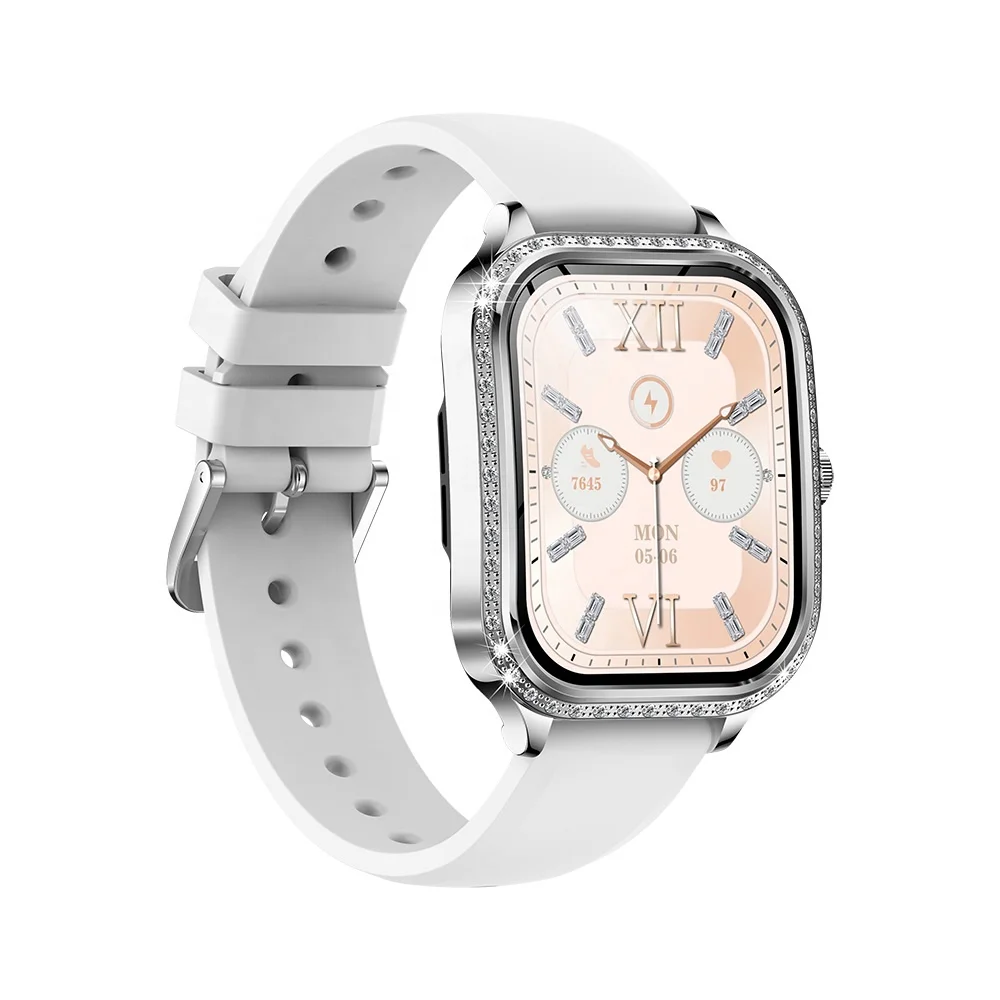 Fashion Lady Smart Watch MK88 1.75" HD Curved Screen BT Call Heart Rate SpO2 Female Menstrual Period Tracking Fitness Watches - Image 2