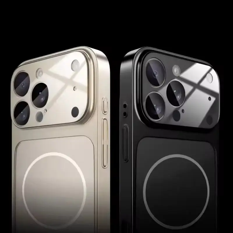 Factory Matte Glass Back Panel Magnetic Case 14 15 16 Pro Max 17 Air With Lens Film Protective Cover for iPhone 17 - Image 2