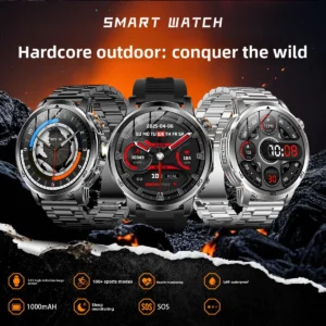 Ruisixing AK95 Cross-border Multi-function Bluetooth Call Smart Watch Sports Heart Rate Monitoring Flashlight Watch