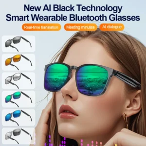 SHR AI Translation Smart Glasses Photochromic Lenses Support 160+ Languages Real-Time Translation Hands-Free Calling & Music Pack of 2