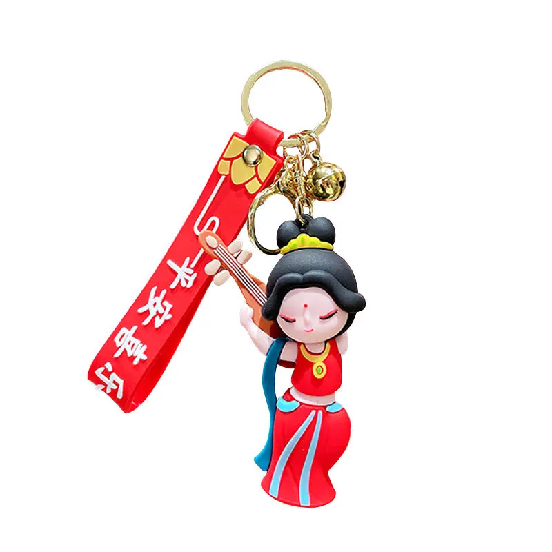 Genuine National Tide Delicate Doll Car Keychain Flying Women's Rubber Small Gift Customized by Manufacturers Pack of 20