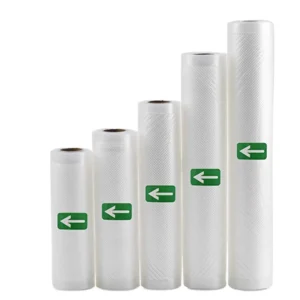 Custom Printed Biodegradable Vacuum Sealer Bags PA PE Material Food Packaging with Embossing Surface Handling Pack of 100