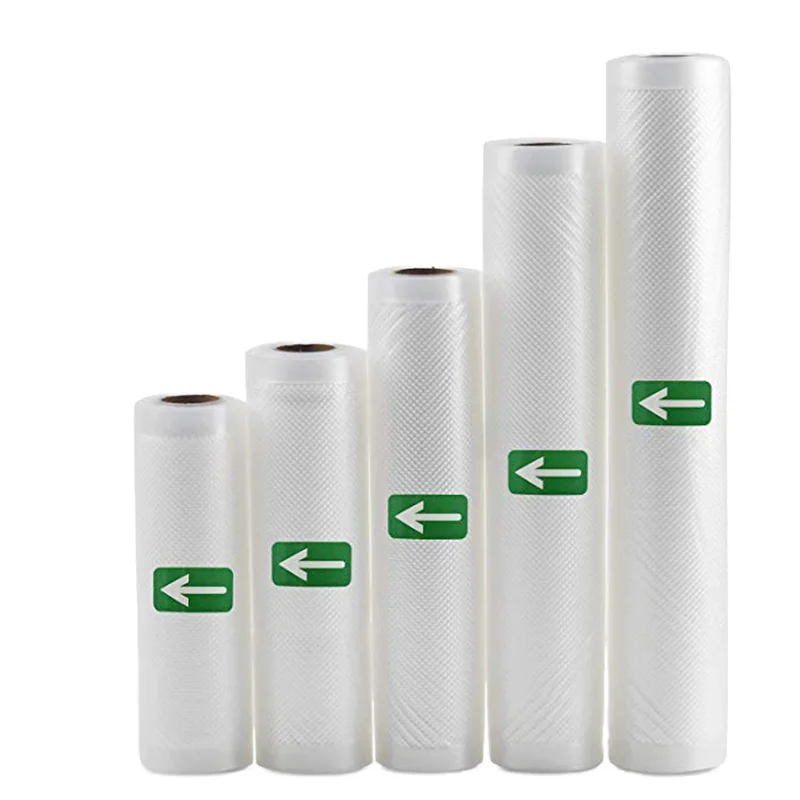 Custom Printed Biodegradable Vacuum Sealer Bags PA PE Material Food Packaging with Embossing Surface Handling Pack of 100