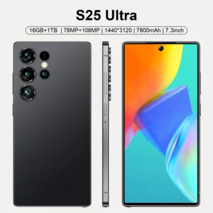 Crafted with Precision S25 Ultra Dual Sim 5G Smartphone with Face Recognition Deca Core CPU 108MP Rear Camera LTE CDMA Cellular