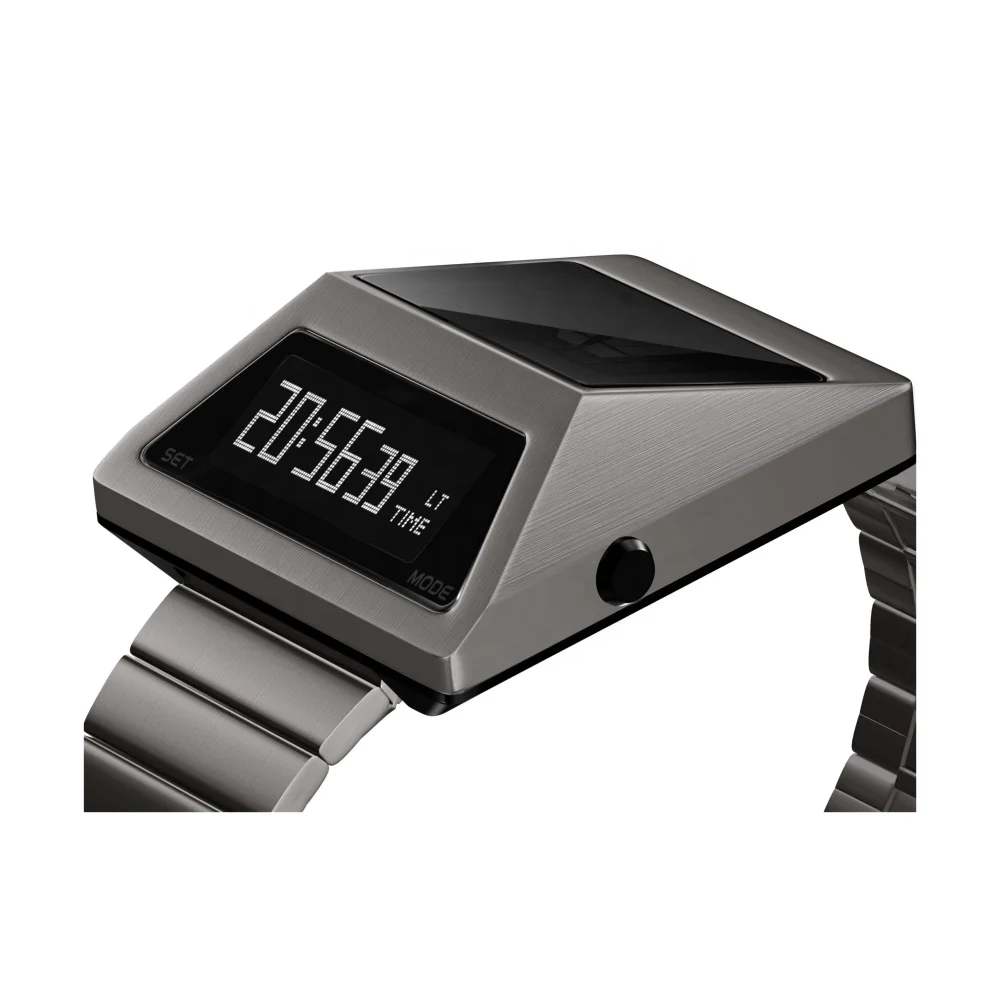 Space Tech Future Style Retro Exclusive Cyber Truck Design Stainless Steel Solar Power Digital Tesla Watch Pack of 100 - Image 2