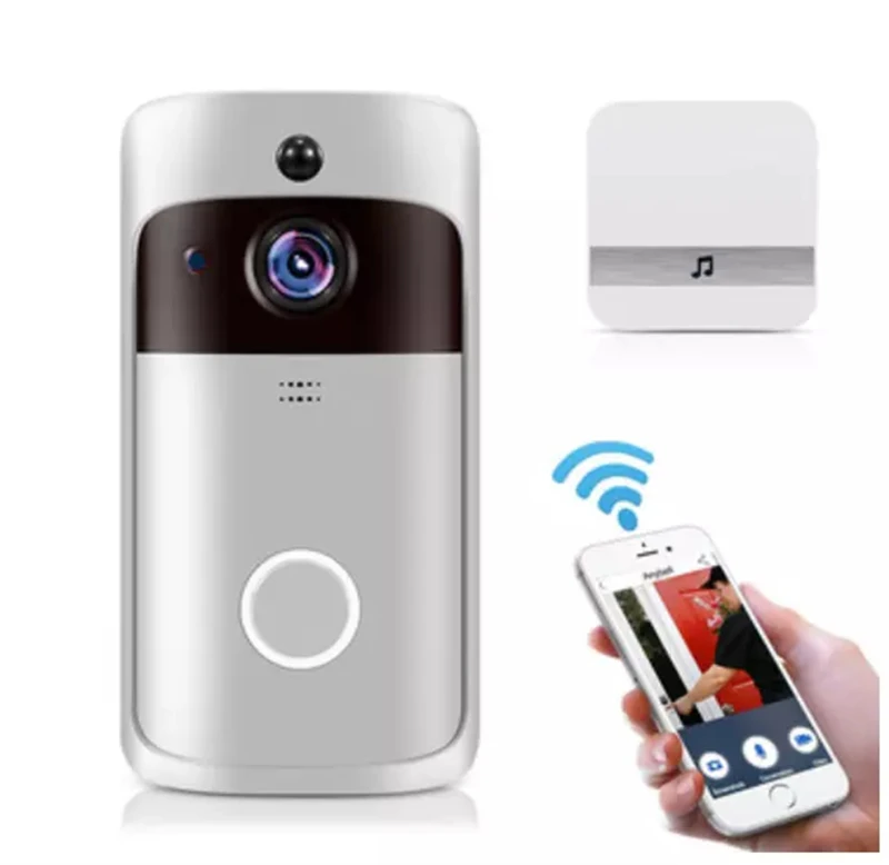Wireless HD Video Doorbell V5 WIFI Wireless Visual Doorbell for Smart Home Security Pack of 2 - Image 2